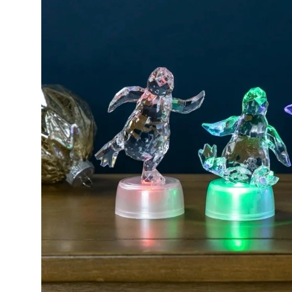 Christmas LED Lighted Color Changing Acrylic Penguins - Picture 11 of 12